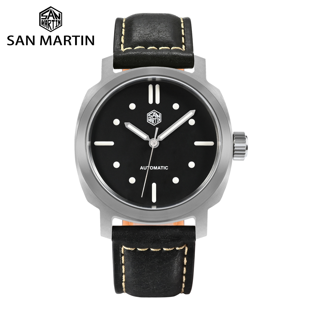 San Martin Mens Pilot Watches  - Leather Strap Quick Release reseña y precio