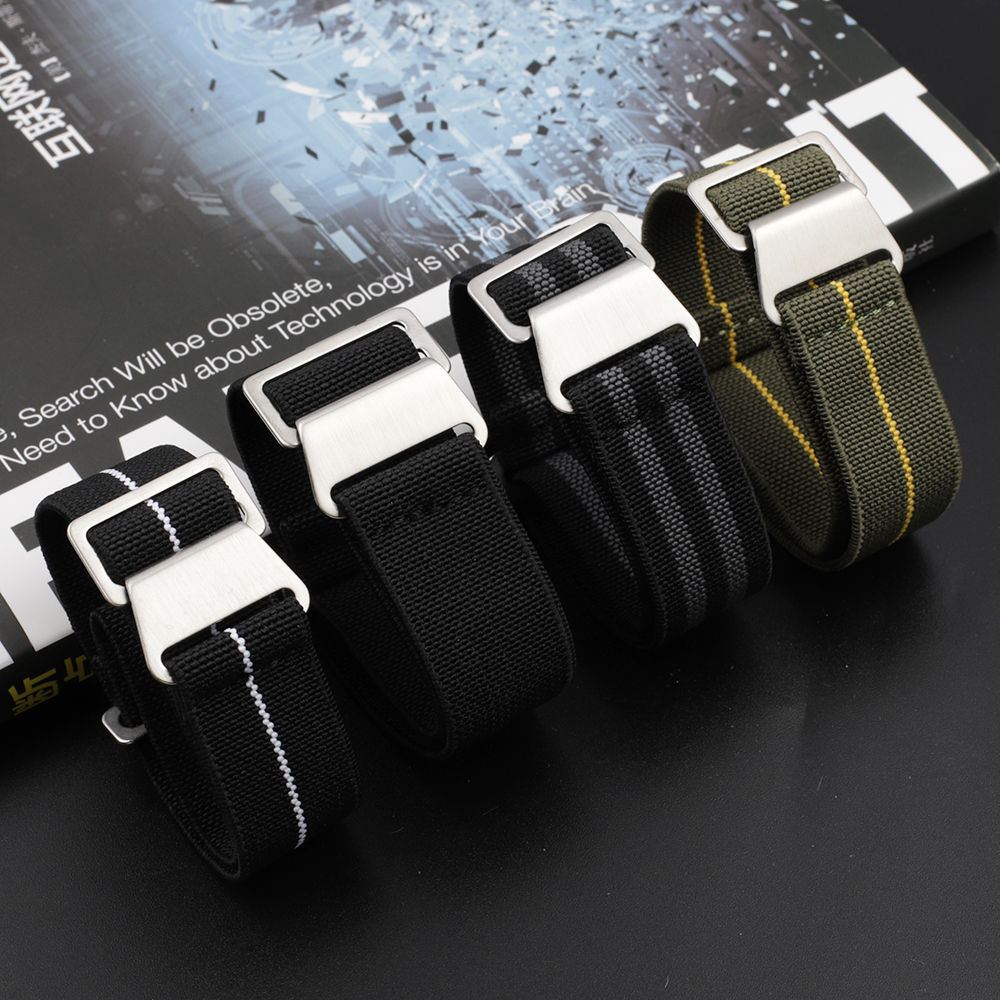 Nylon Watch Band 18mm 20mm 22m - Parachute Strap Elastic reseña y precio