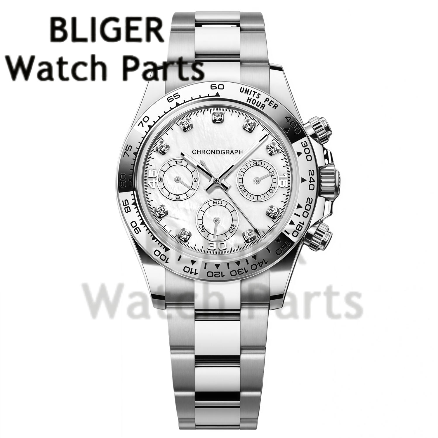 BLIGER 39MM Men's Quartz Chron - Rubber Strap Diver reseña y precio