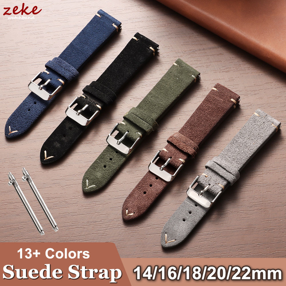 Vintage Soft Suede Leather Str - Suede Strap Watch reseña y precio