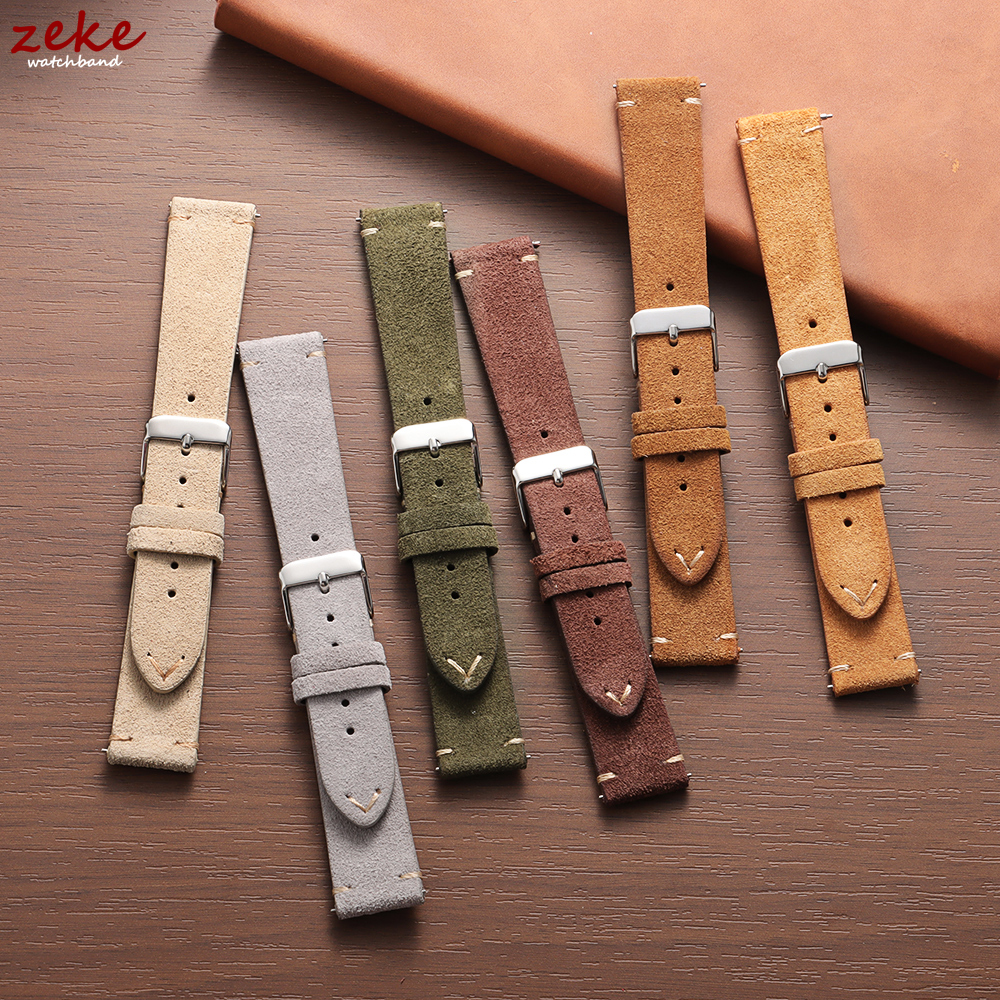 Vintage Soft Suede Leather Str - Suede Strap Watch reseña y precio