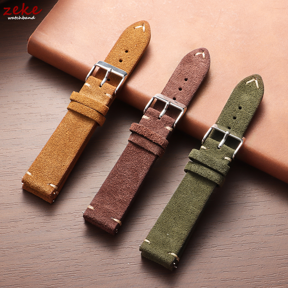 Vintage Soft Suede Leather Str - Suede Strap Watch reseña y precio