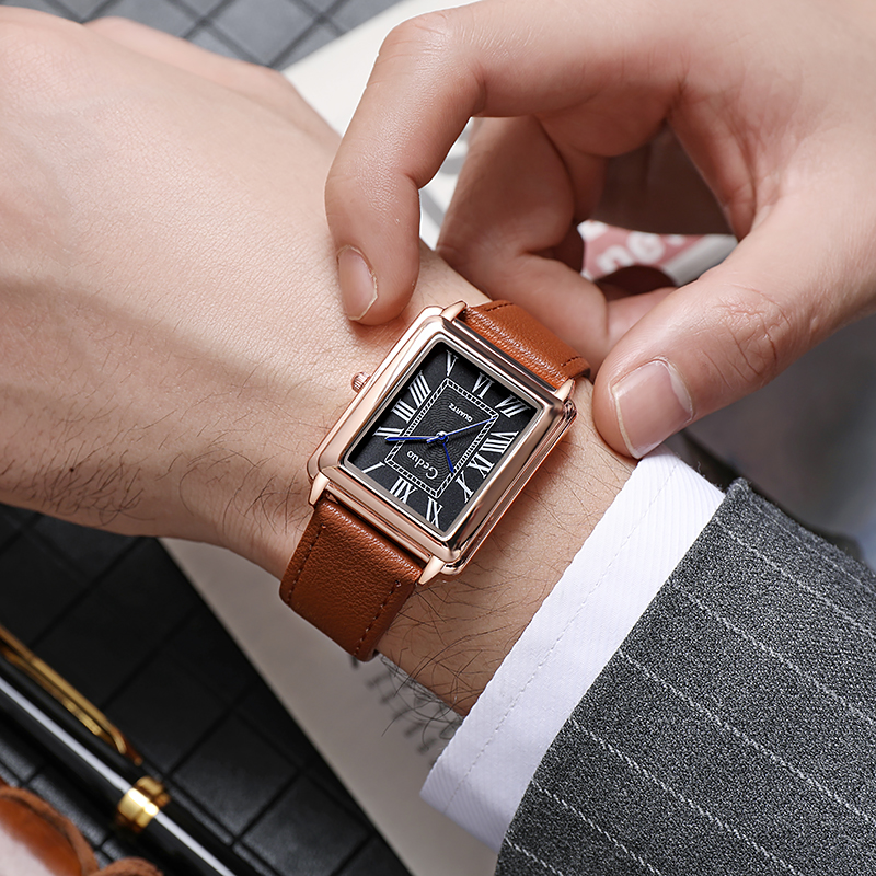 New Fashion Luxury Designer Re - Leather Watch Band Men reseña y precio