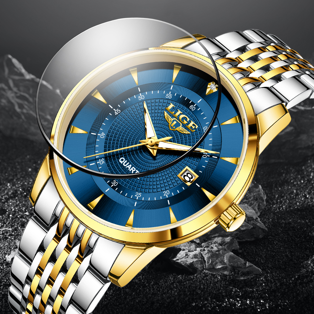 LIGE New 2025 Luxury Man Watch - Stainless Bracelet Diver reseña y precio