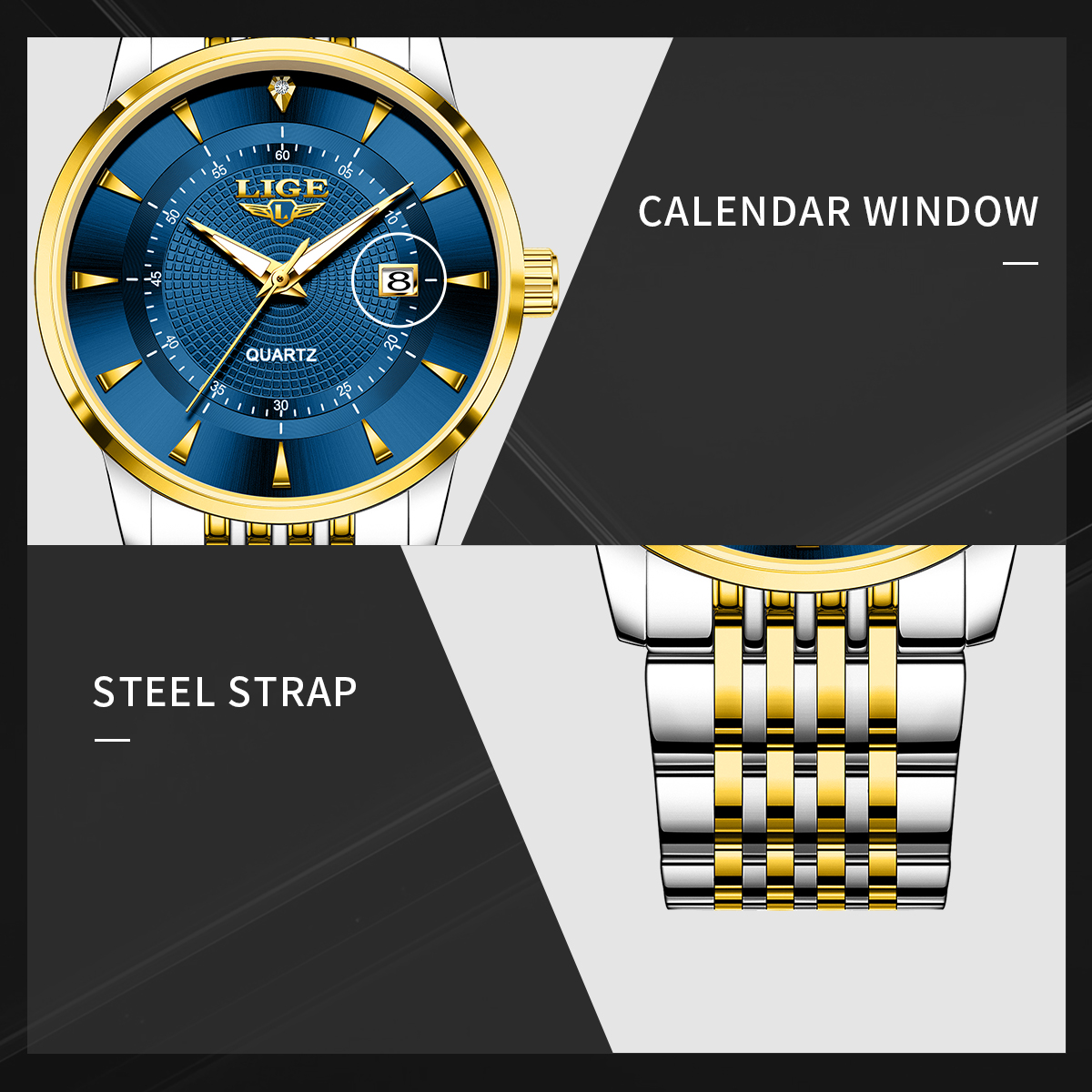 LIGE New 2025 Luxury Man Watch - Stainless Bracelet Diver reseña y precio
