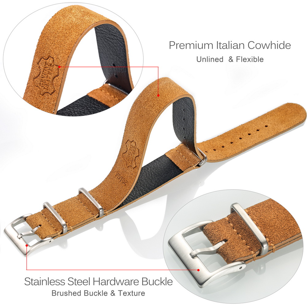 HEMSUT Genuine Leather Watch B - Tropic Strap Vintage reseña y precio