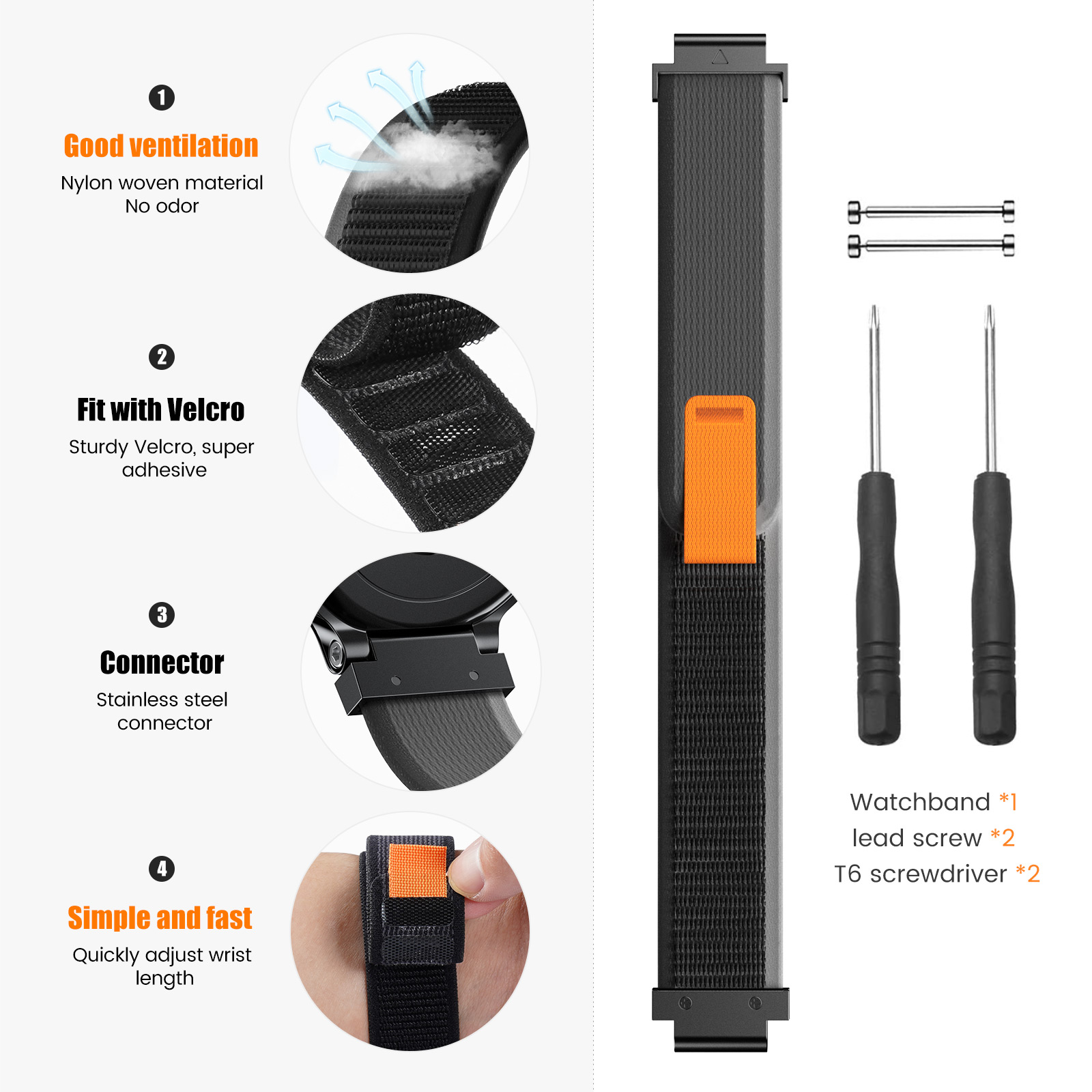 New Sports Nylon Loop Strap Fo - Sport Loop Velcro reseña y precio