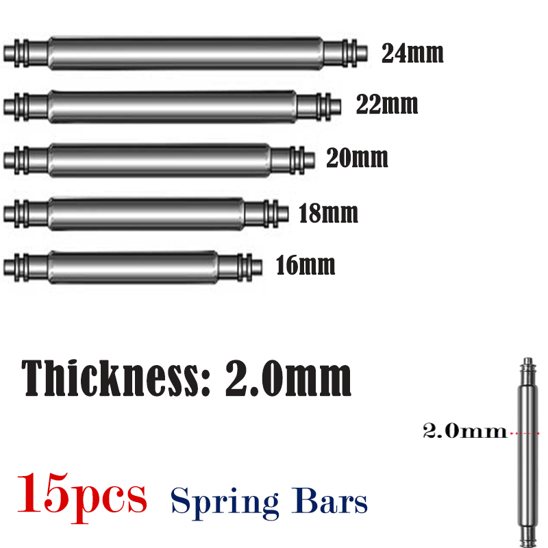 15pcs Watch Band Pin 2.0mm Dia - Spring Bar Tool Set reseña y precio