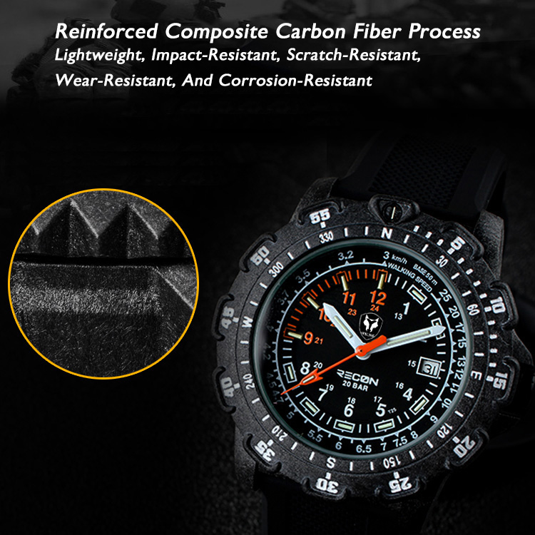 Hnlgnox Mens Pilot Watches Spo - Rubber Strap Diver reseña y precio