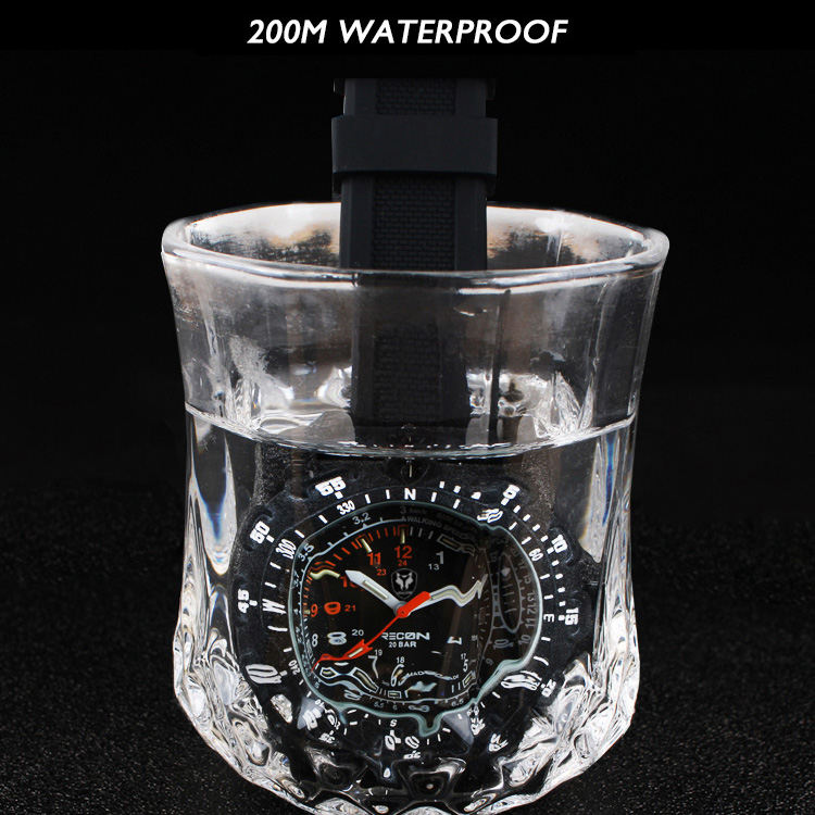Hnlgnox Mens Pilot Watches Spo - Rubber Strap Diver reseña y precio