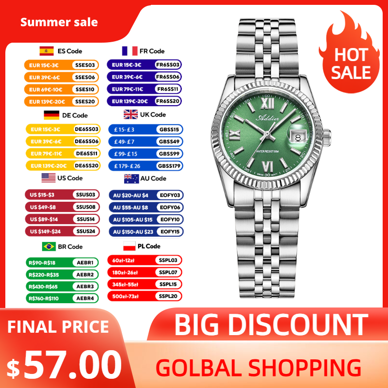 Addies High Quality Luxury Wat - Stainless Bracelet Diver reseña y precio