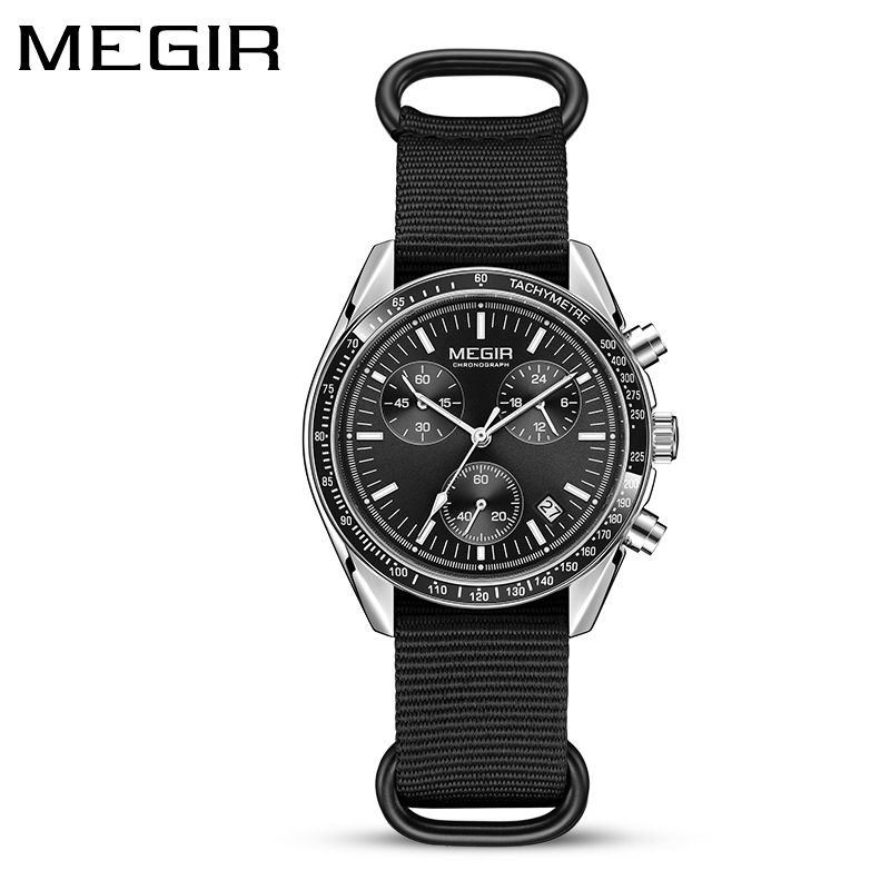 MEGIR 2247 Men's Luxury Quartz - Canvas Strap Watch reseña y precio