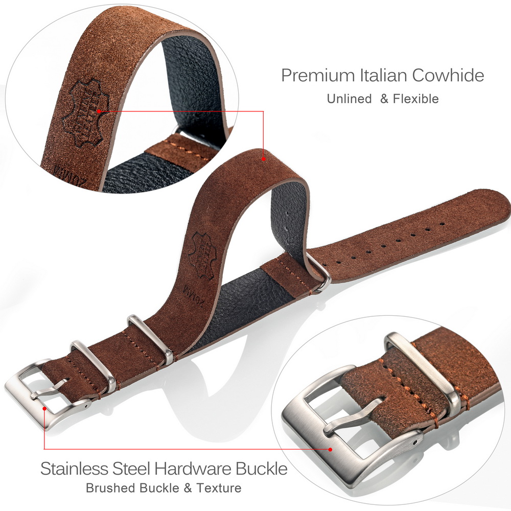 HEMSUT Genuine Leather Watch B - Tropic Strap Vintage reseña y precio