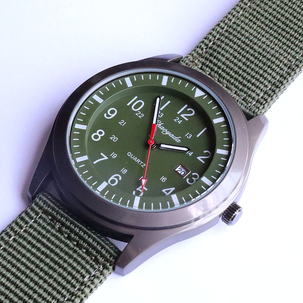 Luxury Men's Quartz Watch Spor - Canvas Strap Watch reseña y precio