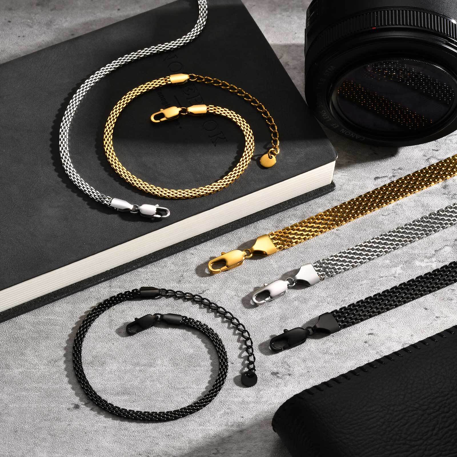 3/8mm Mesh Strap Chain Bracele - Mesh Strap Metal reseña y precio