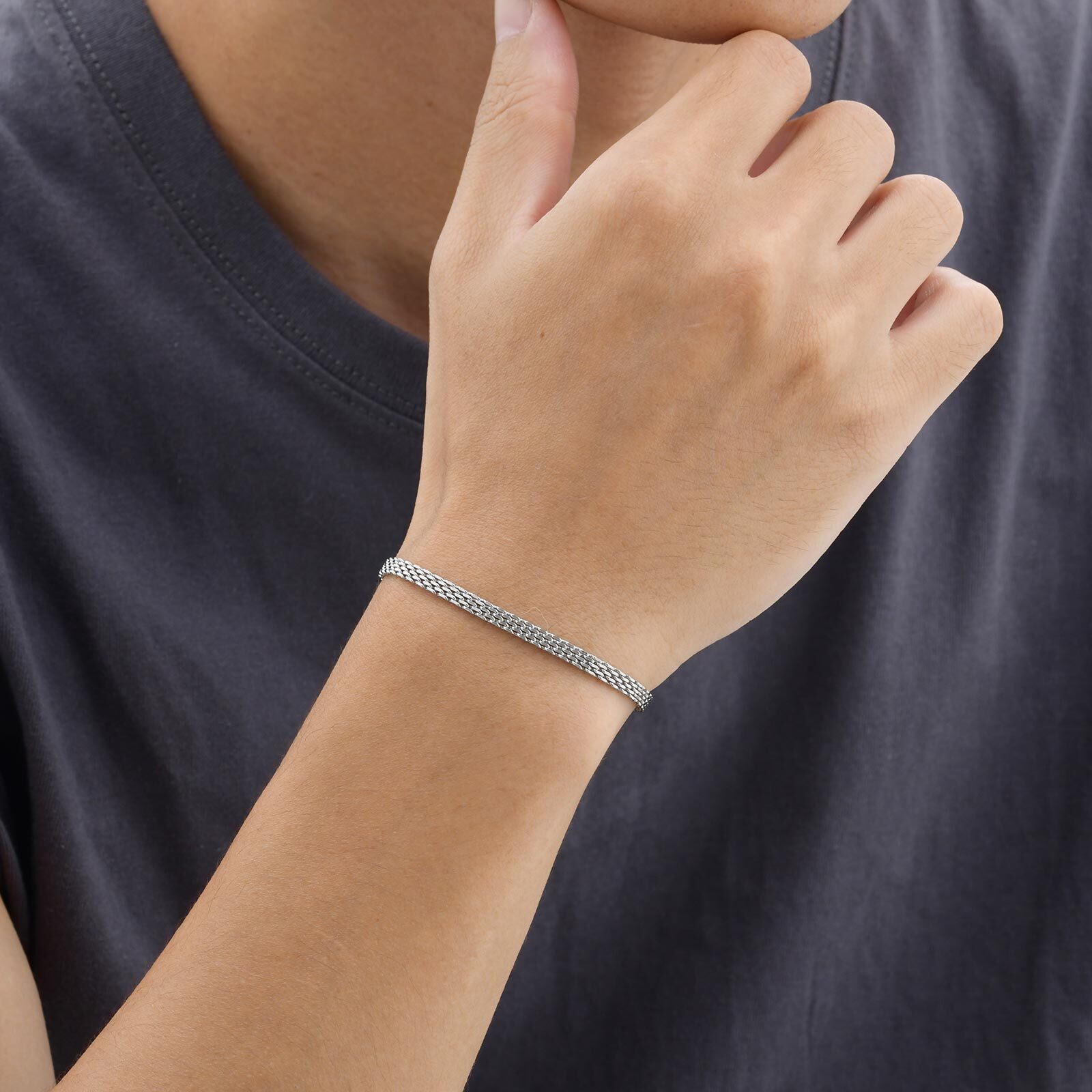 3/8mm Mesh Strap Chain Bracele - Mesh Strap Metal reseña y precio