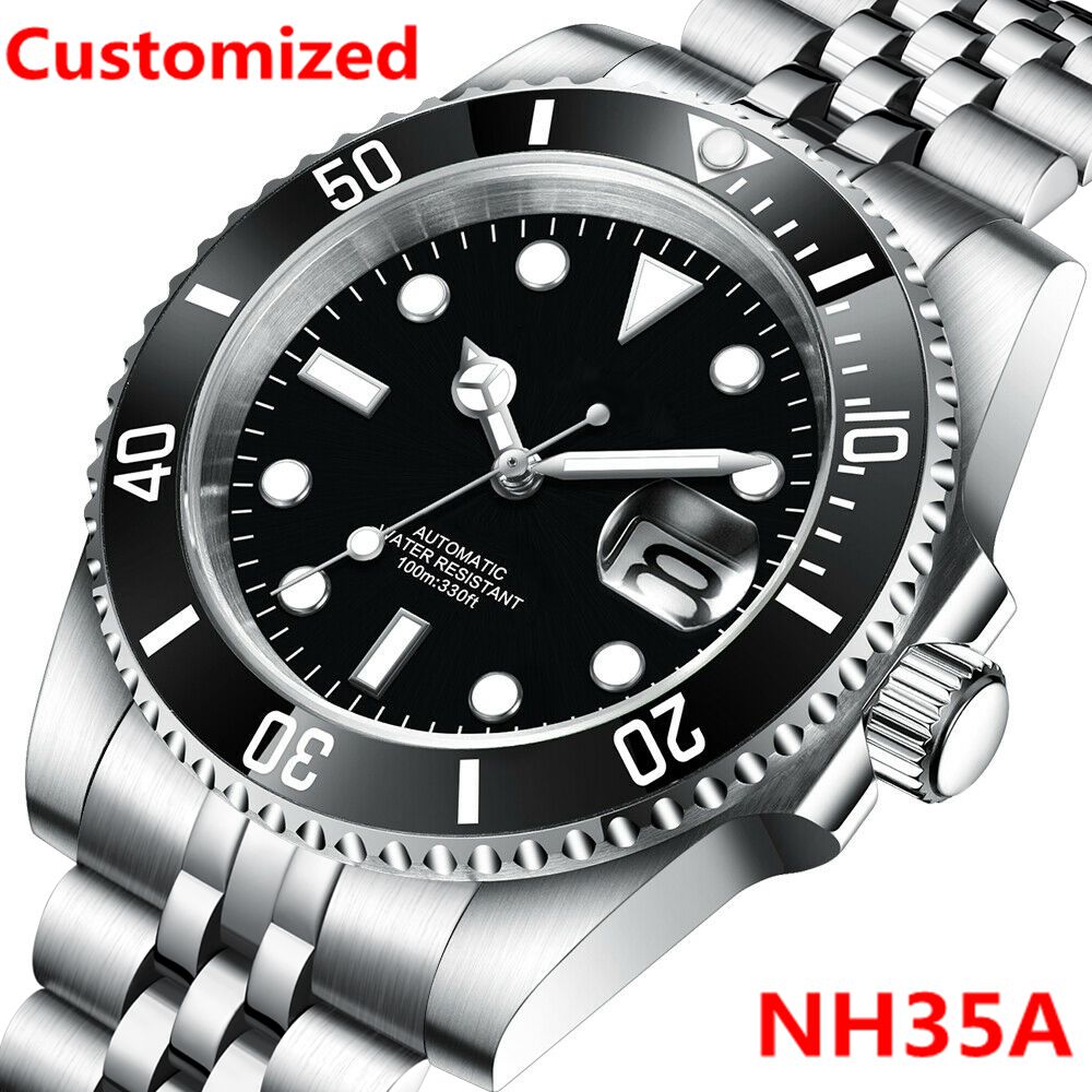 DIY Logo 40MM Dive Watch NH35  - Stainless Bracelet Diver reseña y precio