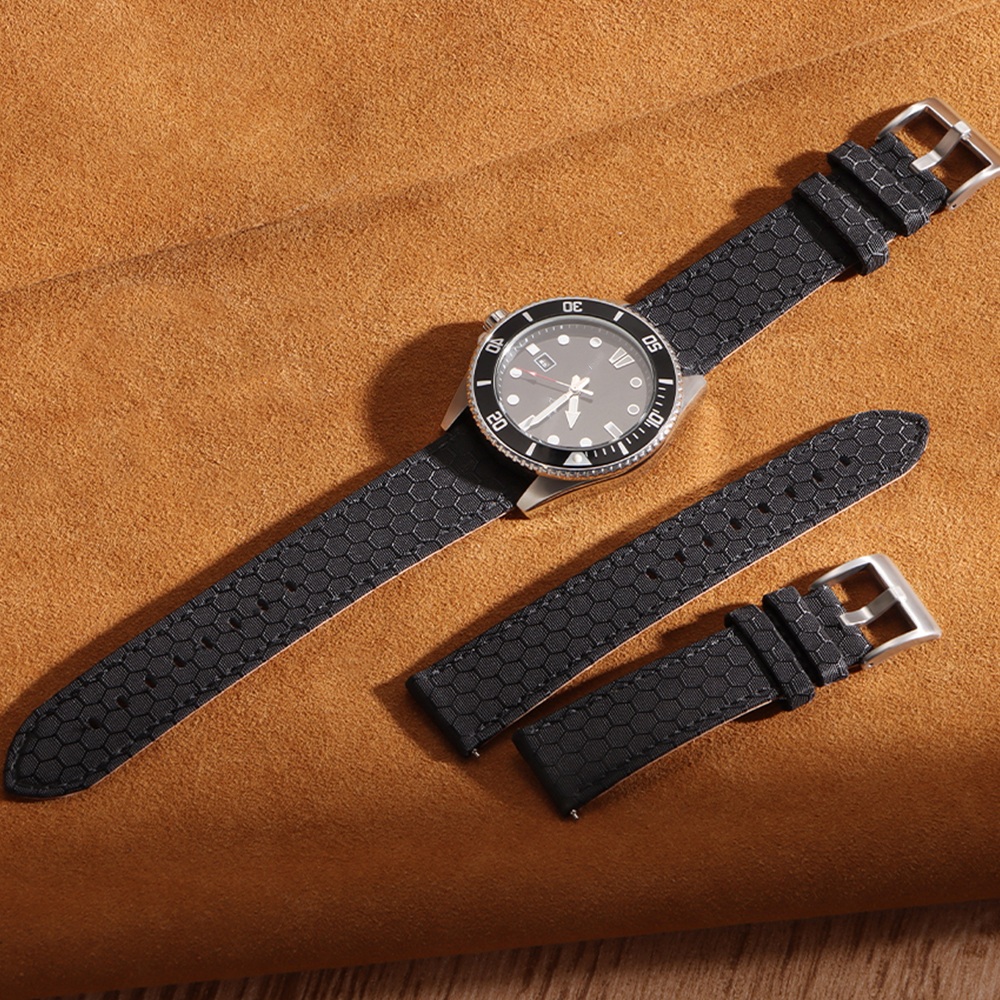 20mm 22mm Smooth Genuine Nylon - Perlon Strap Woven reseña y precio