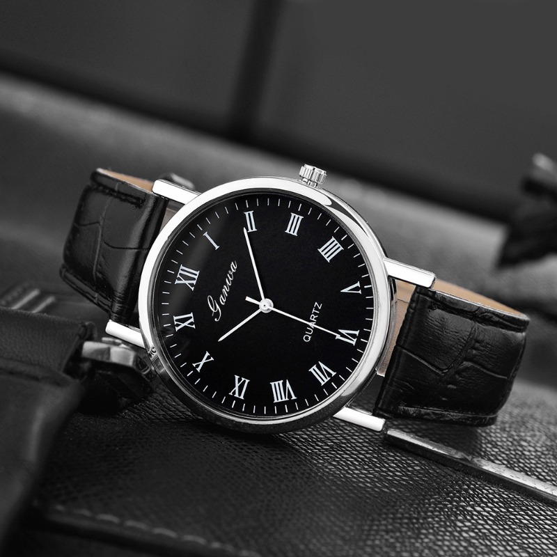 Men's Watch Fashion Arabic Qua - Leather Watch Band Men reseña y precio
