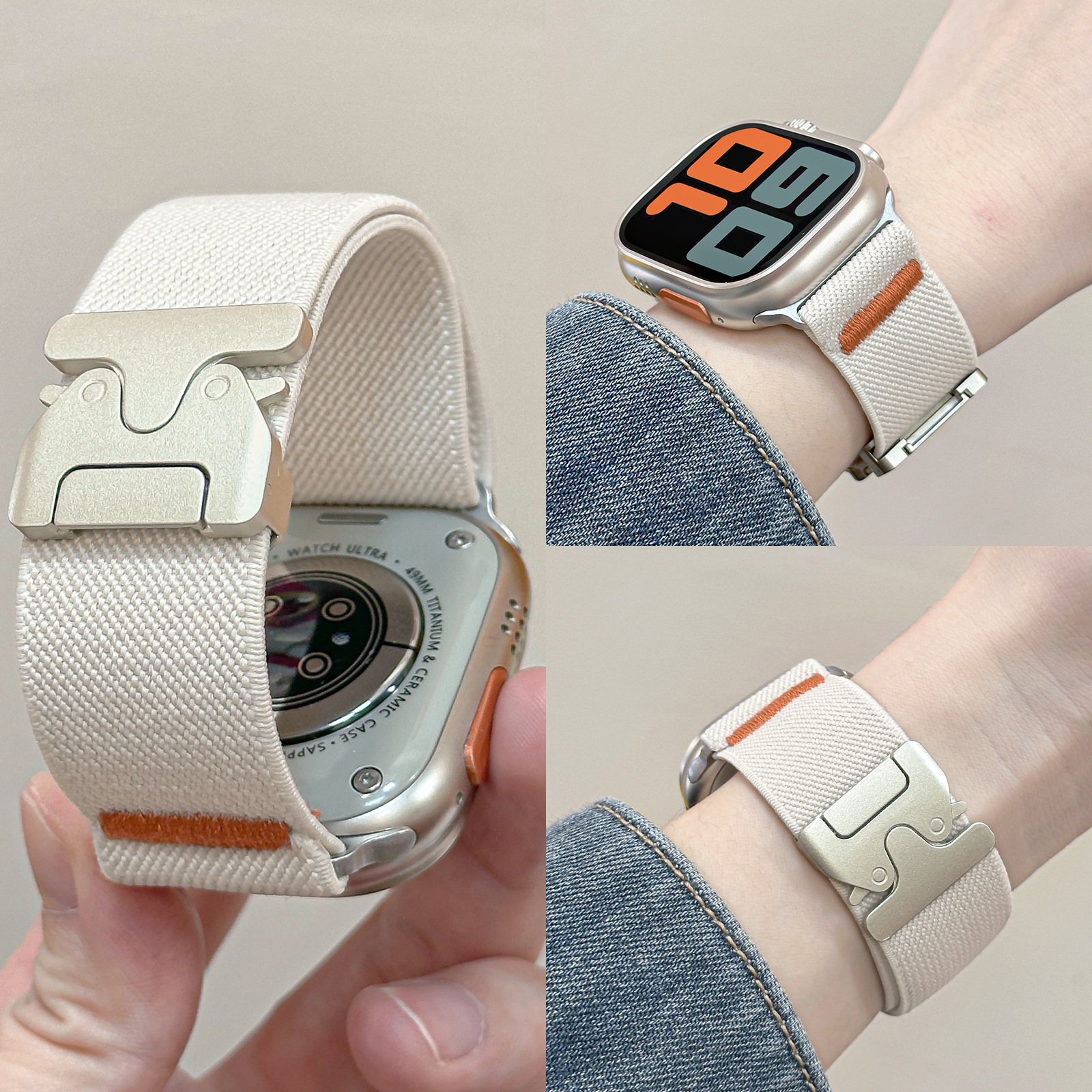 For Apple Watch Band Nylon Ela - Parachute Strap Elastic reseña y precio