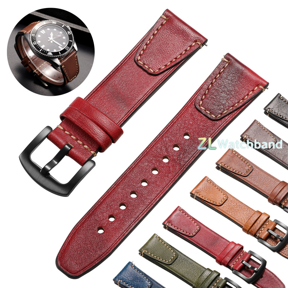 Genuine Vintage Leather Watch  - Leather Strap Quick Release reseña y precio
