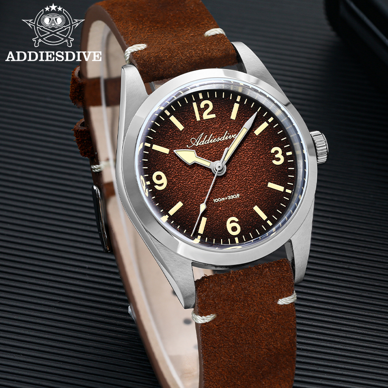 ADDIESDIVE Japan 2035 Super Lu - Suede Strap Watch reseña y precio
