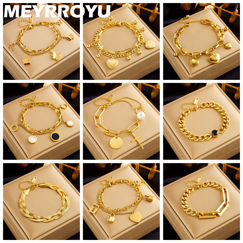 MEYRROYU 316 Stainless Steel B - Butterfly Clasp Deployant reseña y precio