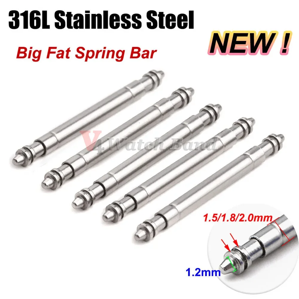 316L Stainless Steel Big Fat W - Spring Bar Tool Set reseña y precio