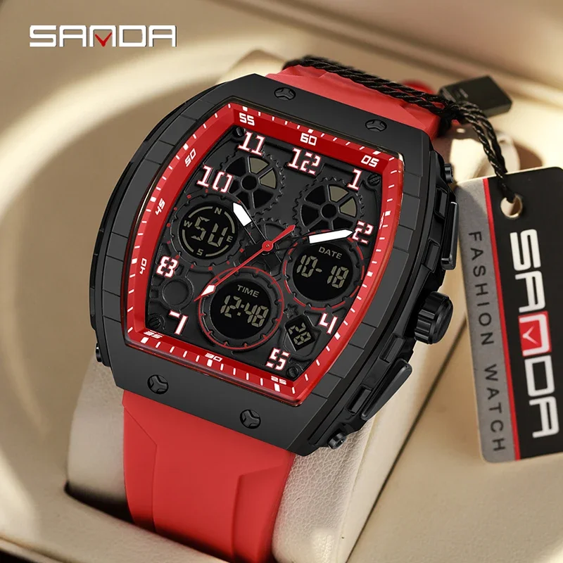 SANDA 6157 New Fashion Men's E - Rubber Strap Diver reseña y precio