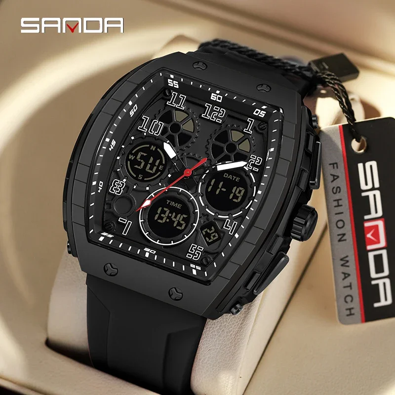 SANDA 6157 New Fashion Men's E - Rubber Strap Diver reseña y precio