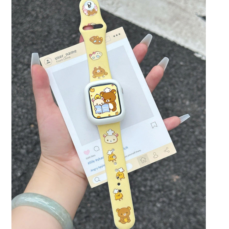 Cute Rilakkuma Print Silicone  - Silicone Band Women reseña y precio