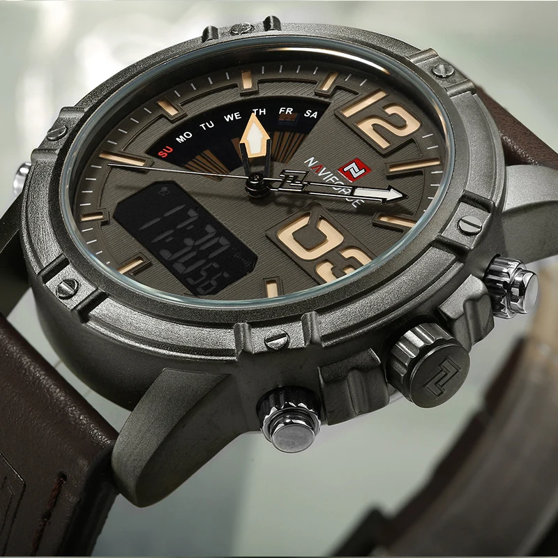 NAVIFORCE Top Brand Men Watch  - Leather Watch Band Men reseña y precio