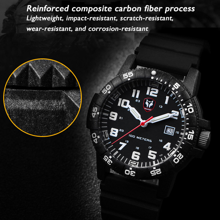 Hnlgnox Mens Pilot Watches Spo - Rubber Strap Diver reseña y precio