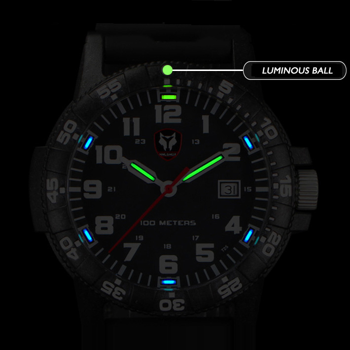 Hnlgnox Mens Pilot Watches Spo - Rubber Strap Diver reseña y precio