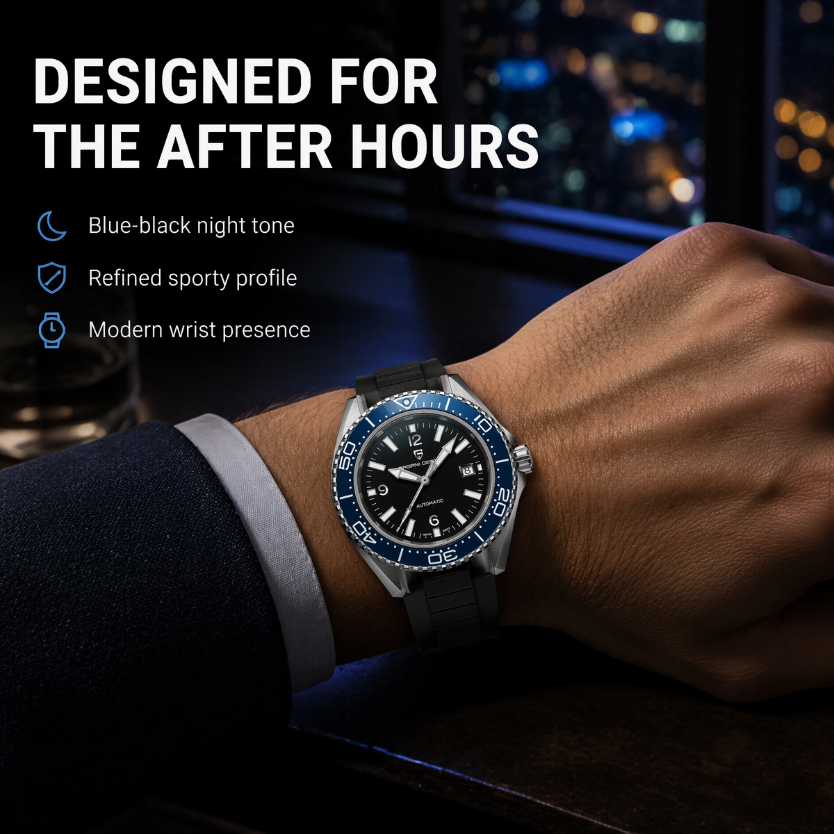 Pagani Design New Men's Mechan - Rubber Strap Diver reseña y precio
