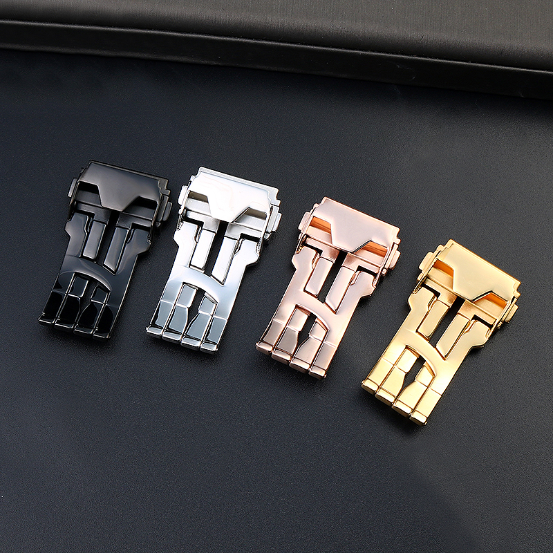 18 22mm Solid Stainless Steel  - Leather Watch Band Men reseña y precio