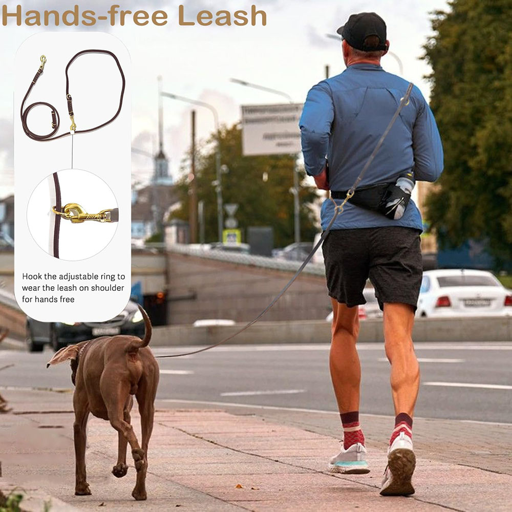 Multi Function Leather Dog Lea - Leather Strap Quick Release reseña y precio