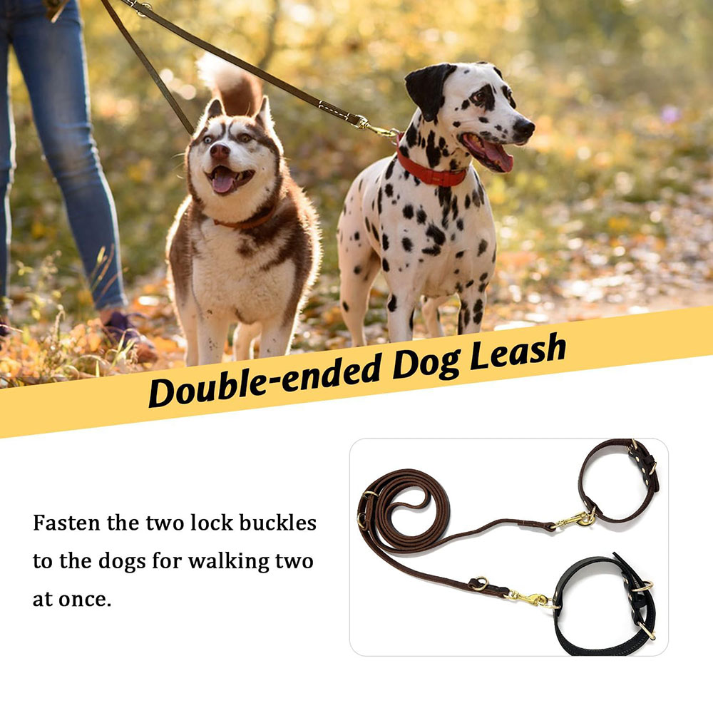 Multi Function Leather Dog Lea - Leather Strap Quick Release reseña y precio