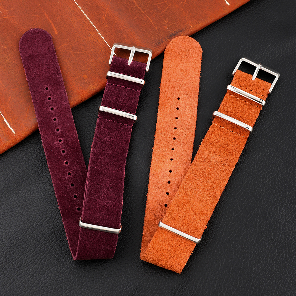 18mm 20mm 22mm Vintage Soft Su - Suede Strap Watch reseña y precio