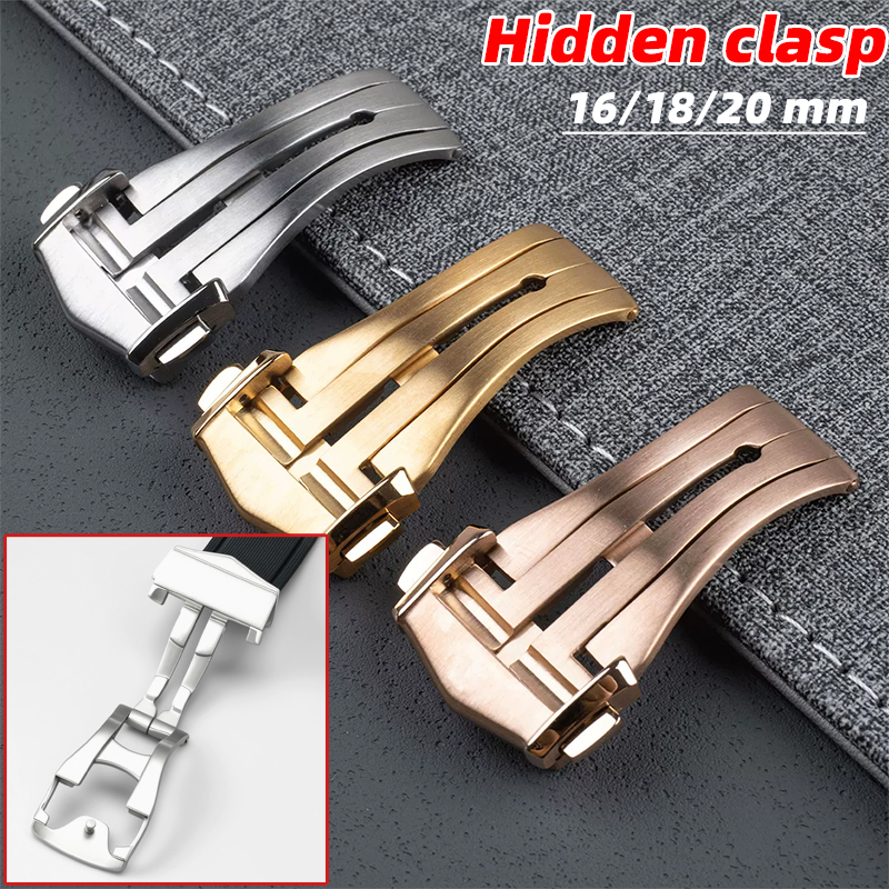 For Omega Deployment Clasp Lea - Butterfly Clasp Deployant reseña y precio