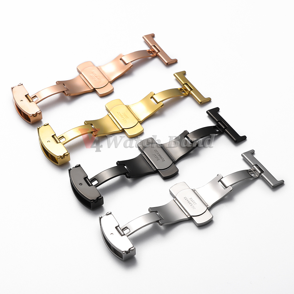 Polished Matte Double Button W - Butterfly Clasp Deployant reseña y precio