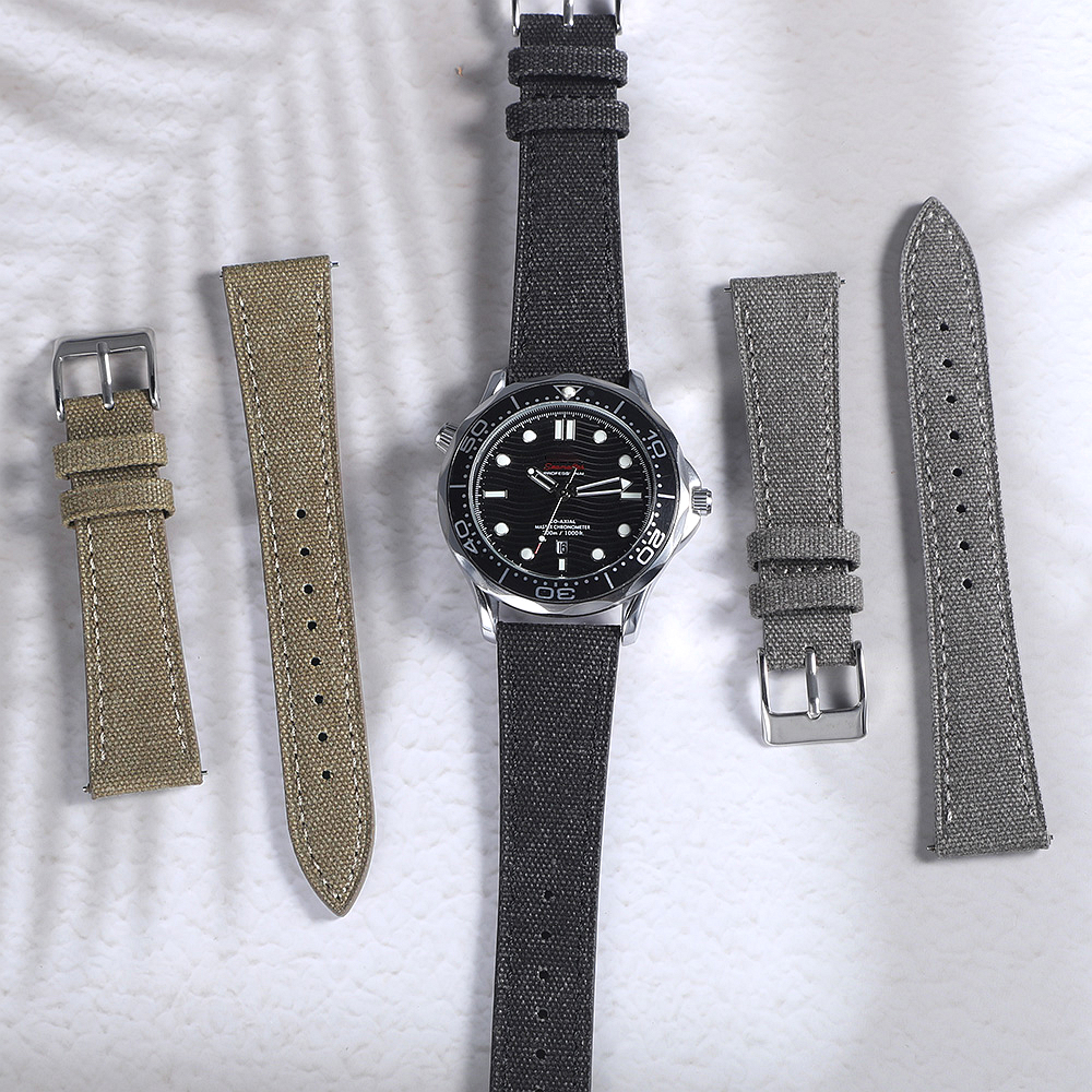 Handcrafted Slim Watch Strap 2 - Canvas Strap Watch reseña y precio