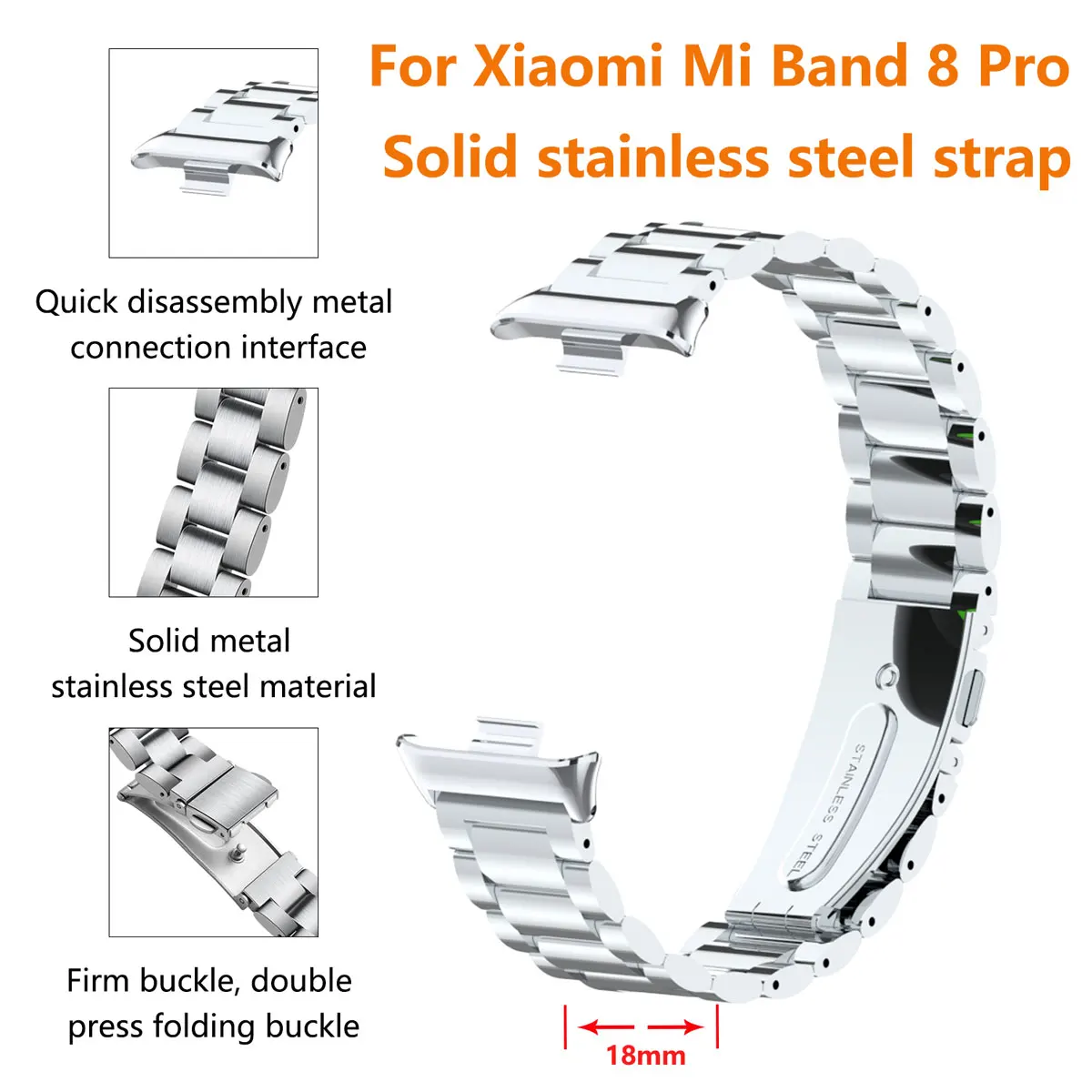 Suitable for Xiaomi band 8pro  - Mesh Strap Metal reseña y precio