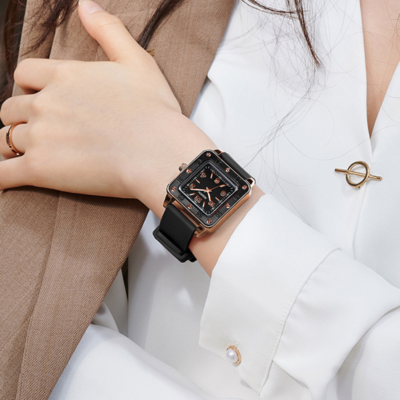 Square Silicone Band Women Wat - Silicone Band Women reseña y precio