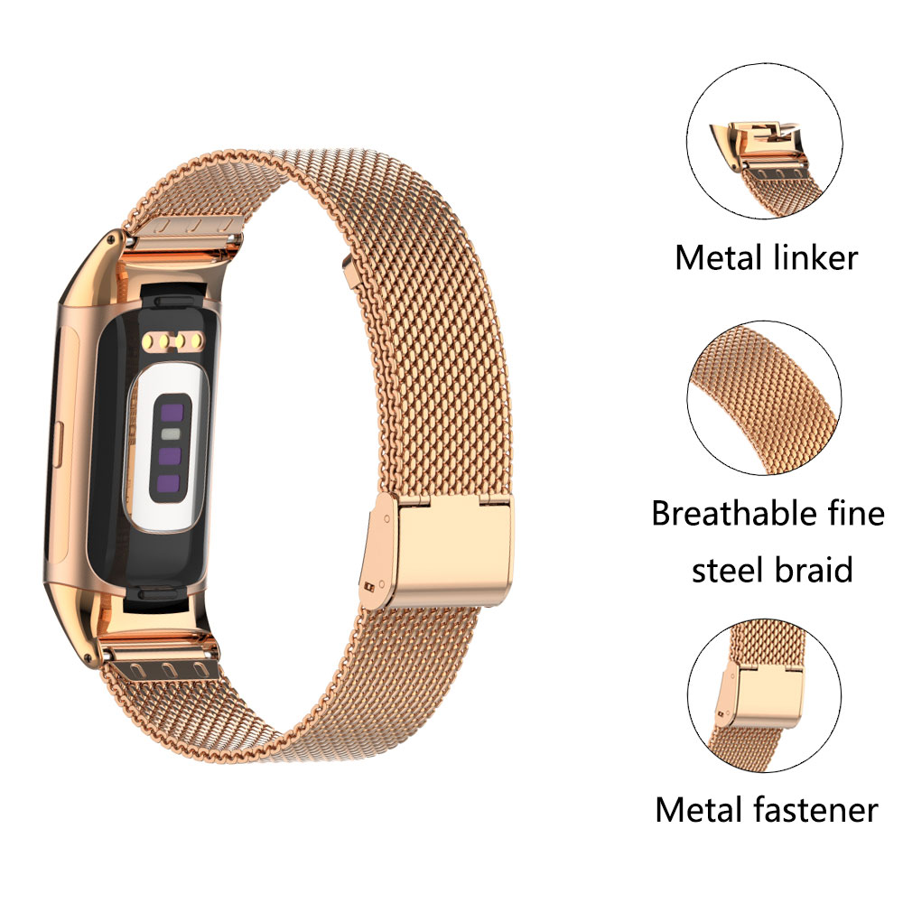 Suitable for Fitbit Charge 5/6 - Mesh Strap Metal reseña y precio