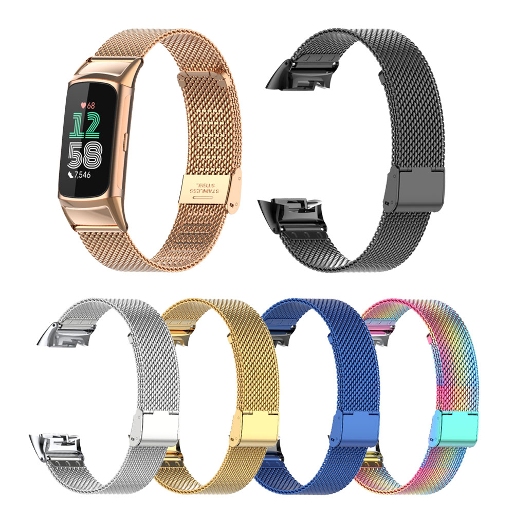 Suitable for Fitbit Charge 5/6 - Mesh Strap Metal reseña y precio