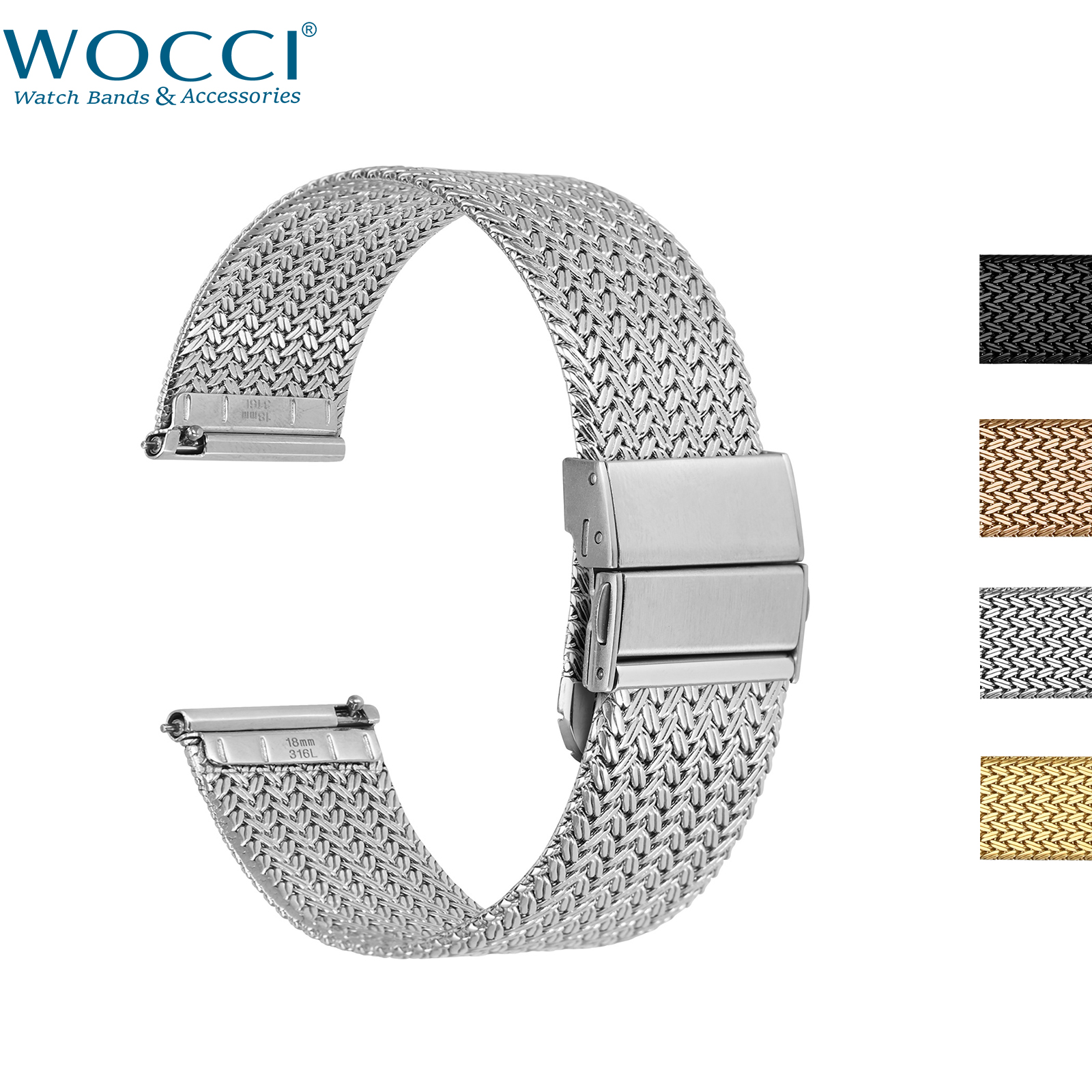 WOCCI Elite Metal Watch Band,  - Mesh Strap Metal reseña y precio