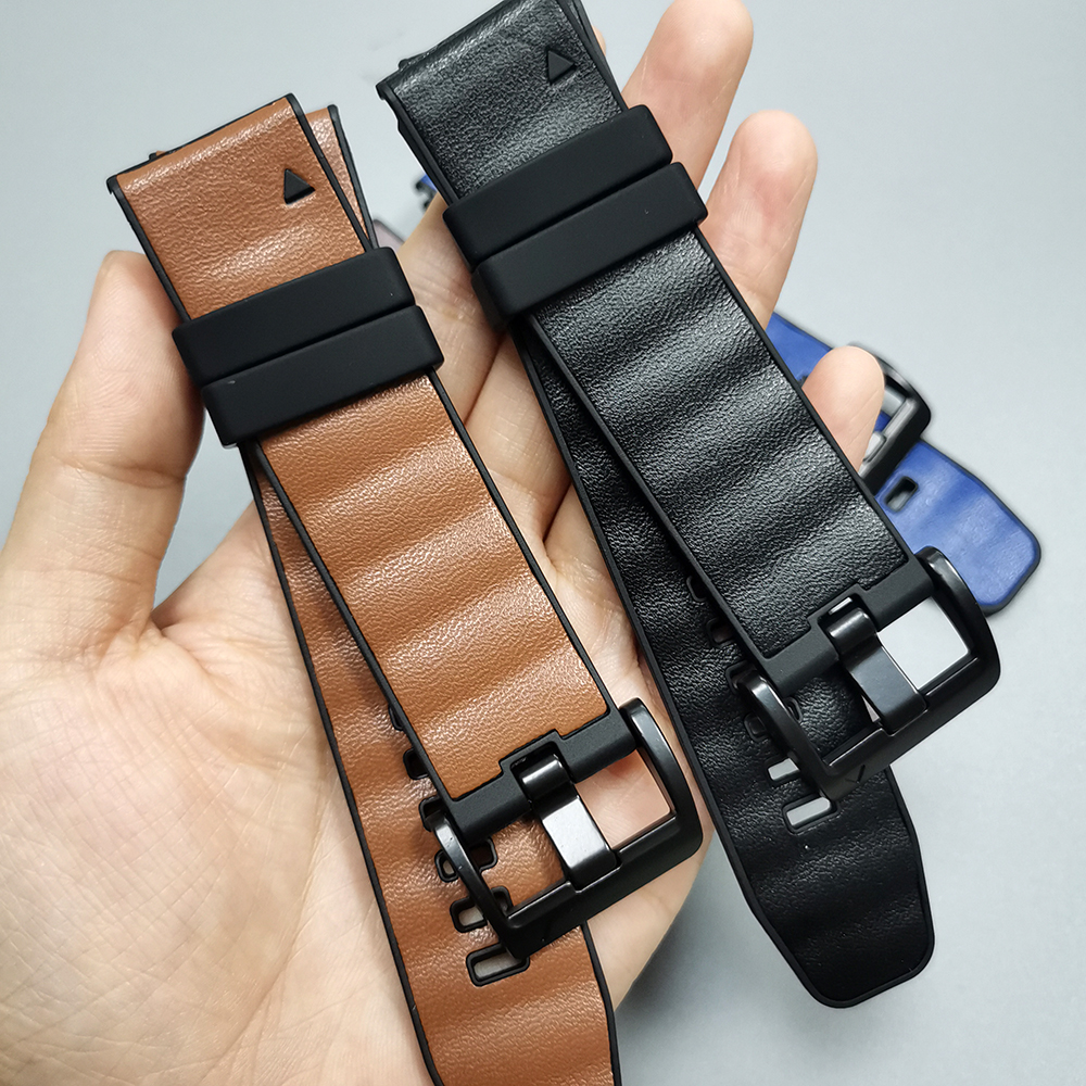 Quick Fit 22mm 26mm Leather+Si - Leather Strap Quick Release reseña y precio