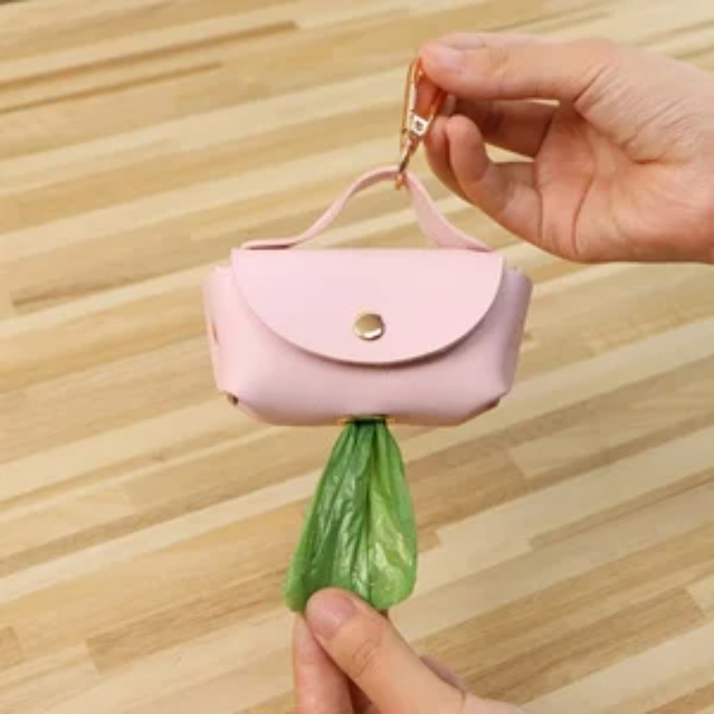 Elegant Leather Dog Poop Bag C - Leather Strap Quick Release reseña y precio
