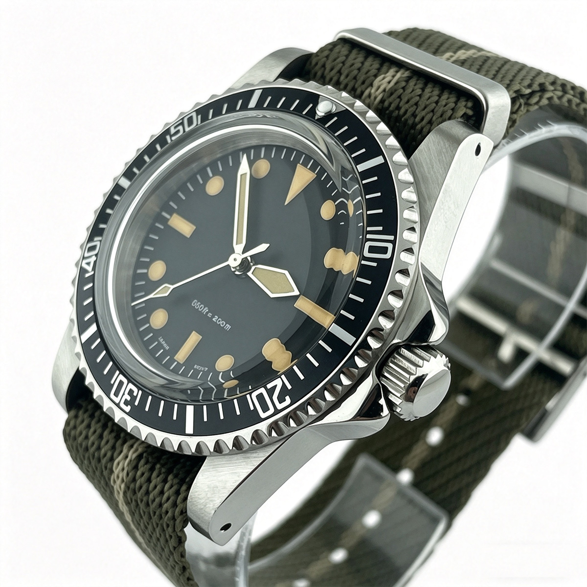 39.5mm Diver Retro watch acryl - Tropic Strap Vintage reseña y precio